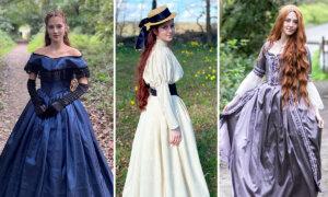 Regency-Era Fashion-Obsessed Teen Has Sewed 300 Dresses From Reused Material—and They’re Incredible