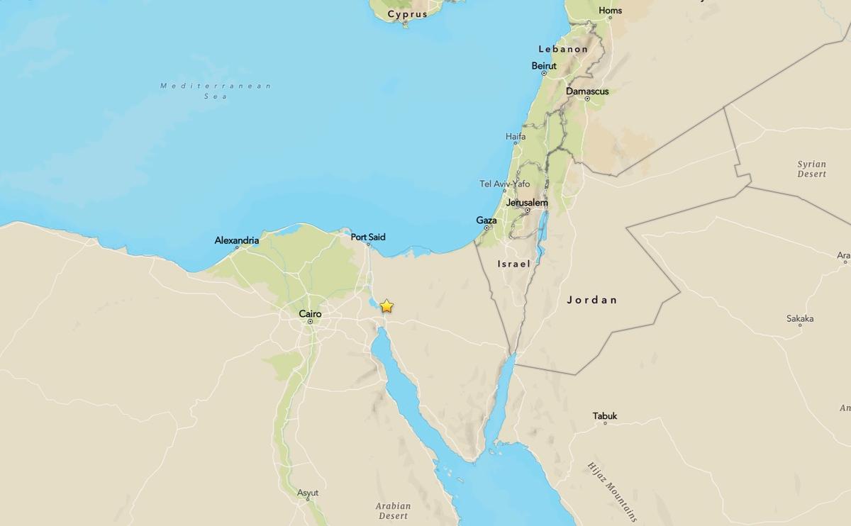 5.6-Magnitude Earthquake Strikes North of Egypt’s Suez, No Damage Reported
