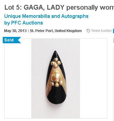 Gaga Fingernail $12K: Fingernail Sold in Online Auction
