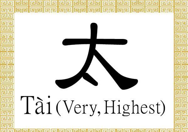 Chinese Character for Very, Highest: Tài (太)