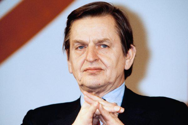 The late Swedish Prime Minister Olof Palme at a conference organized by the French Socialist Party in Paris on Jan. 23, 1983. (AFP/Getty Images)