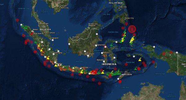 Volcano map in the region of Indonesia. (MAGMA Indonesia)