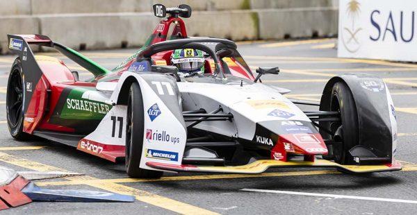 Lucas Di Grassi of Brazil driving Audi Sport ABT Schaeffler competes during the race of the Hong Kong E-Prix 2019 on 10 March 2019. (Christopher Wong/Sports Action HK)