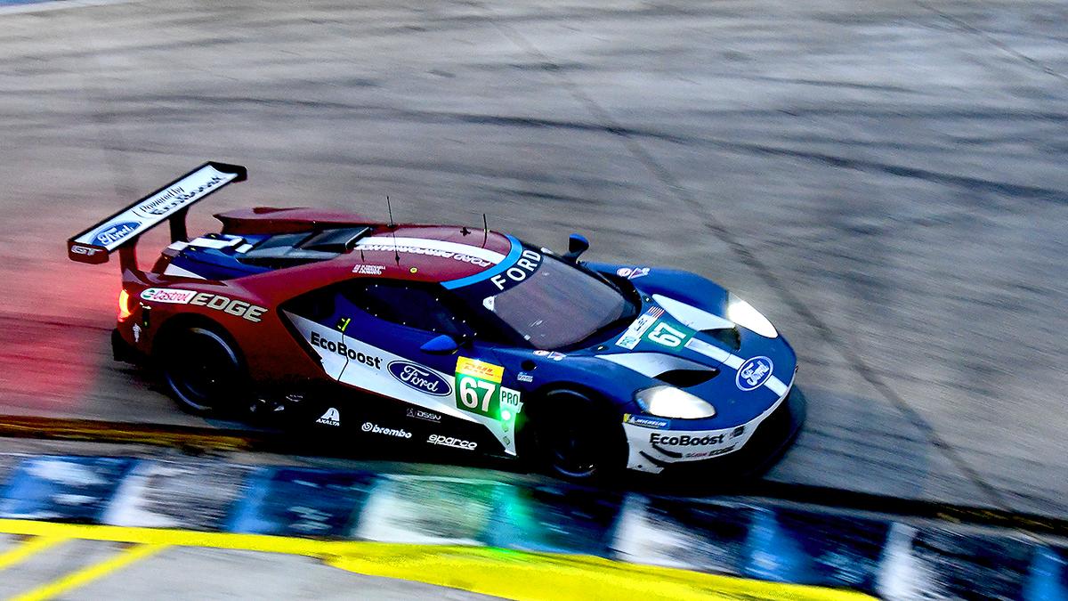 The #67 Ganassi UK Ford GT finished third in GTE-Pro after leading for much of the race. (Bill Kent/Epoch Times)