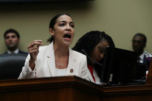 Rep. Alexandria Ocasio-Cortez (D-NY) speaks during a meeting of the House Committee on Oversight and Reform on Capitol Hill in Washington on June 12, 2019. (Alex Wong/Getty Images)