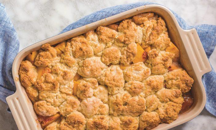 Peach and Ricotta Biscuit Cobbler