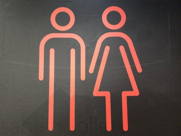 Male and female icons in Sydney, Australia, on Oct. 25, 2024. (Susan Mortimer/The Epoch Times)