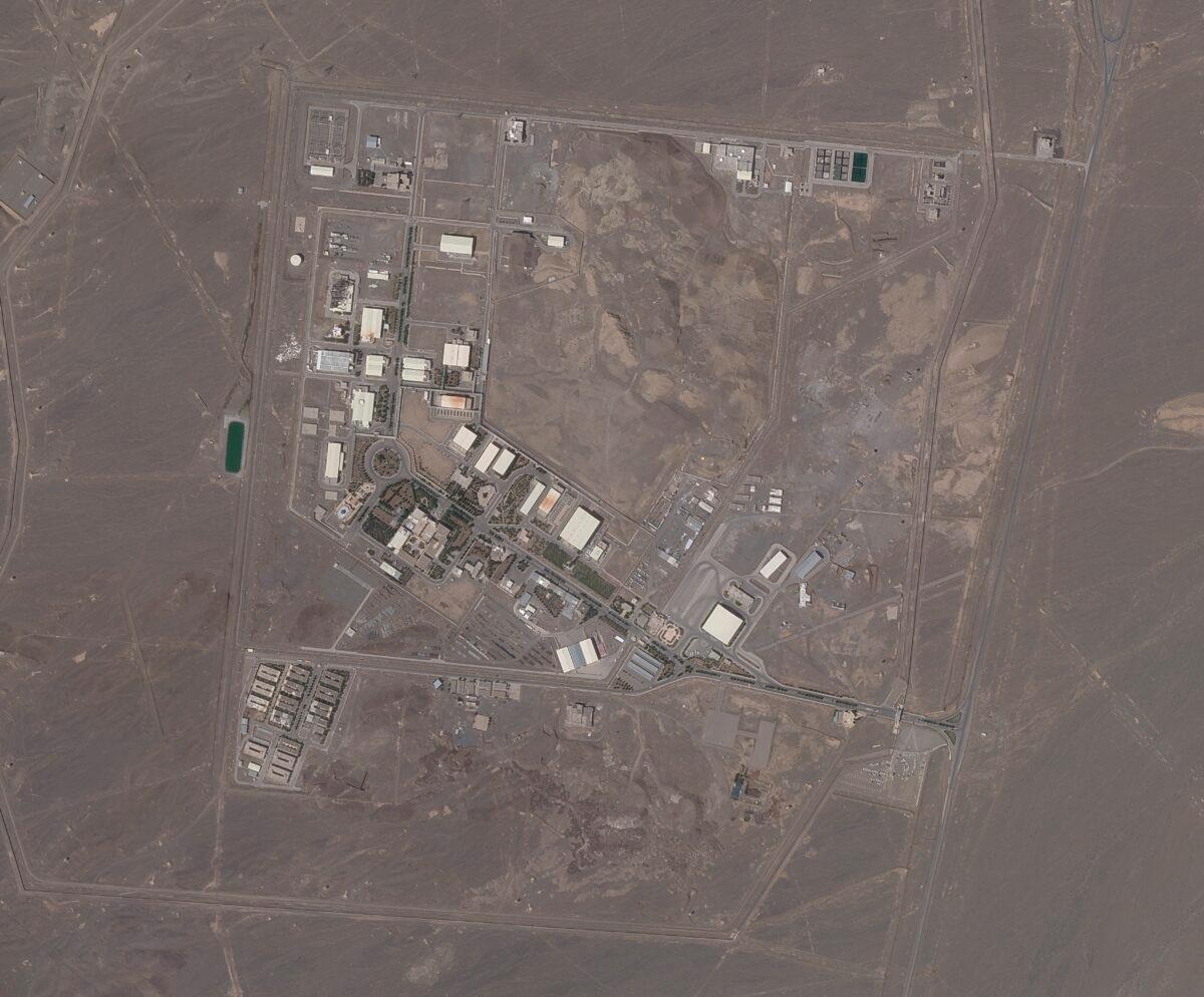 A satellite photo from Planet Labs Inc. shows Iran's Natanz nuclear facility, on April 14, 2021. (Planet Labs via AP)