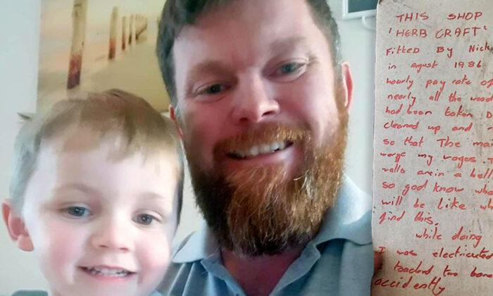 Man Finds a Surprising Handwritten Note Left in a Shop Wall by a Builder 35 Years Ago