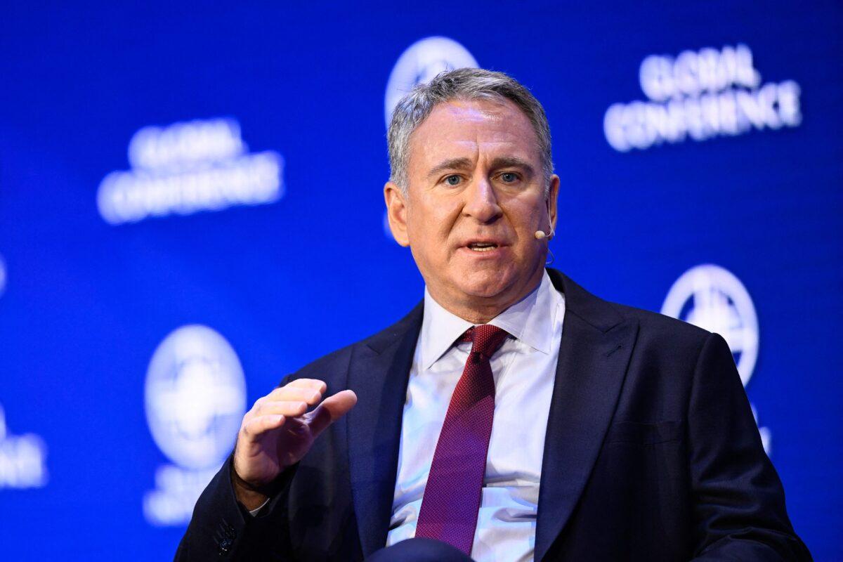 Ken Griffin, Founder and CEO of Citadel, speaks during the Milken Institute Global Conference in Beverly Hills, Calif., on May 2, 2022. (Patrick T. Fallon/AFP via Getty Images)