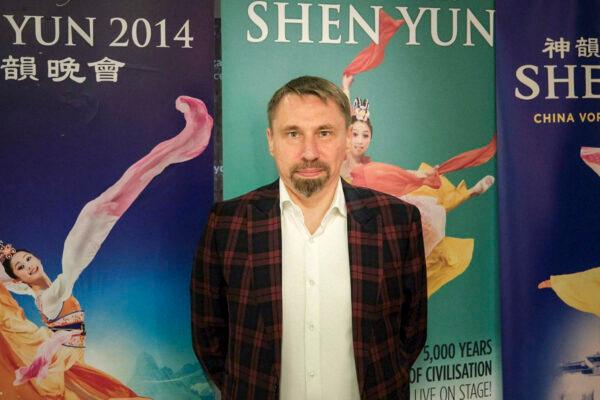 Zbigniew Rybakiewicz at Shen Yun Performing Arts At Lublin's Opera Hall, in Poland, on May 17, 2022. (Marek Sybilak/The Epoch Times)