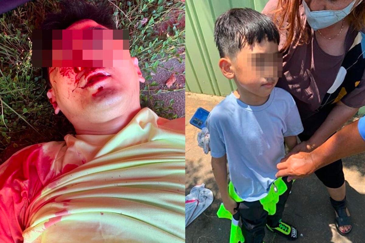 On July 22, 2022, rescuers took photos to document the conditions of Jimmy Lin and his son Jenson Lin after the car accident. (<a href="https://new-reporter.com/">New Reporter</a>)