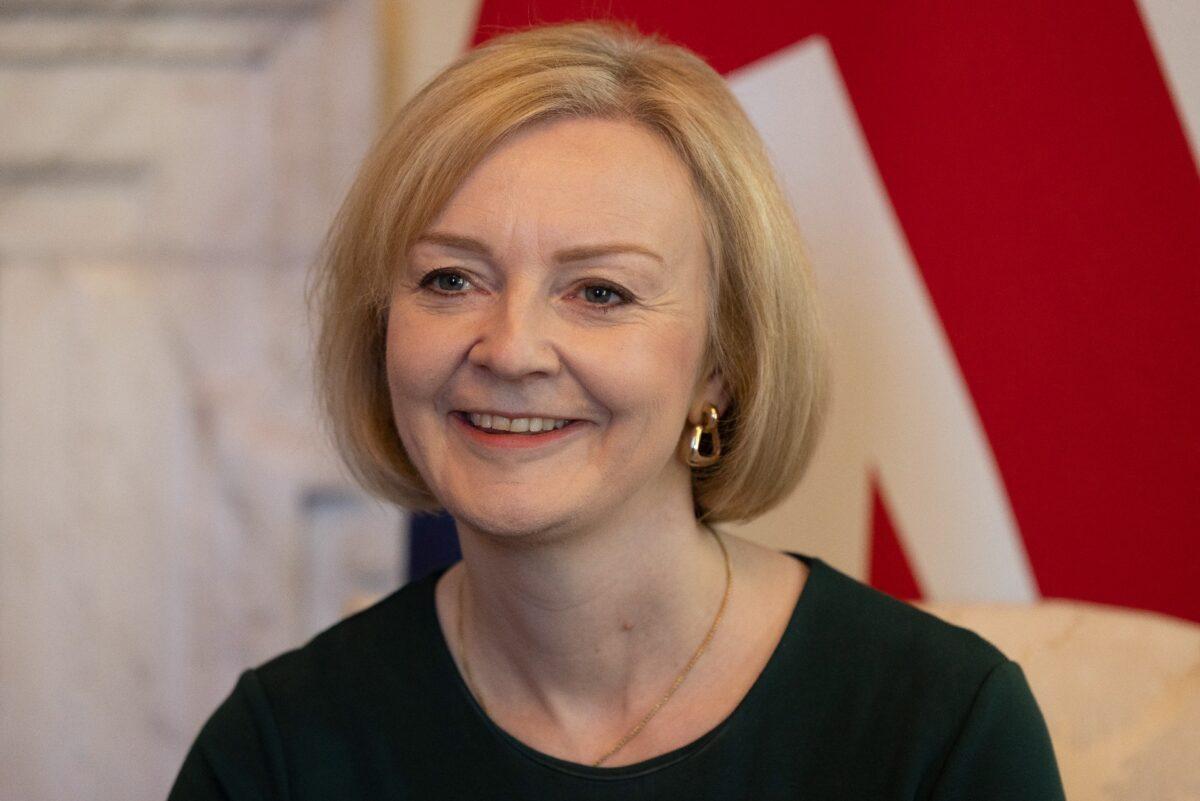 British Prime Minister Liz Truss ahead of a meeting with Danish Prime Minister Mette Frederiksen in Downing Street, London, on Oct. 1, 2022. (Dan Kitwood/Getty Images)
