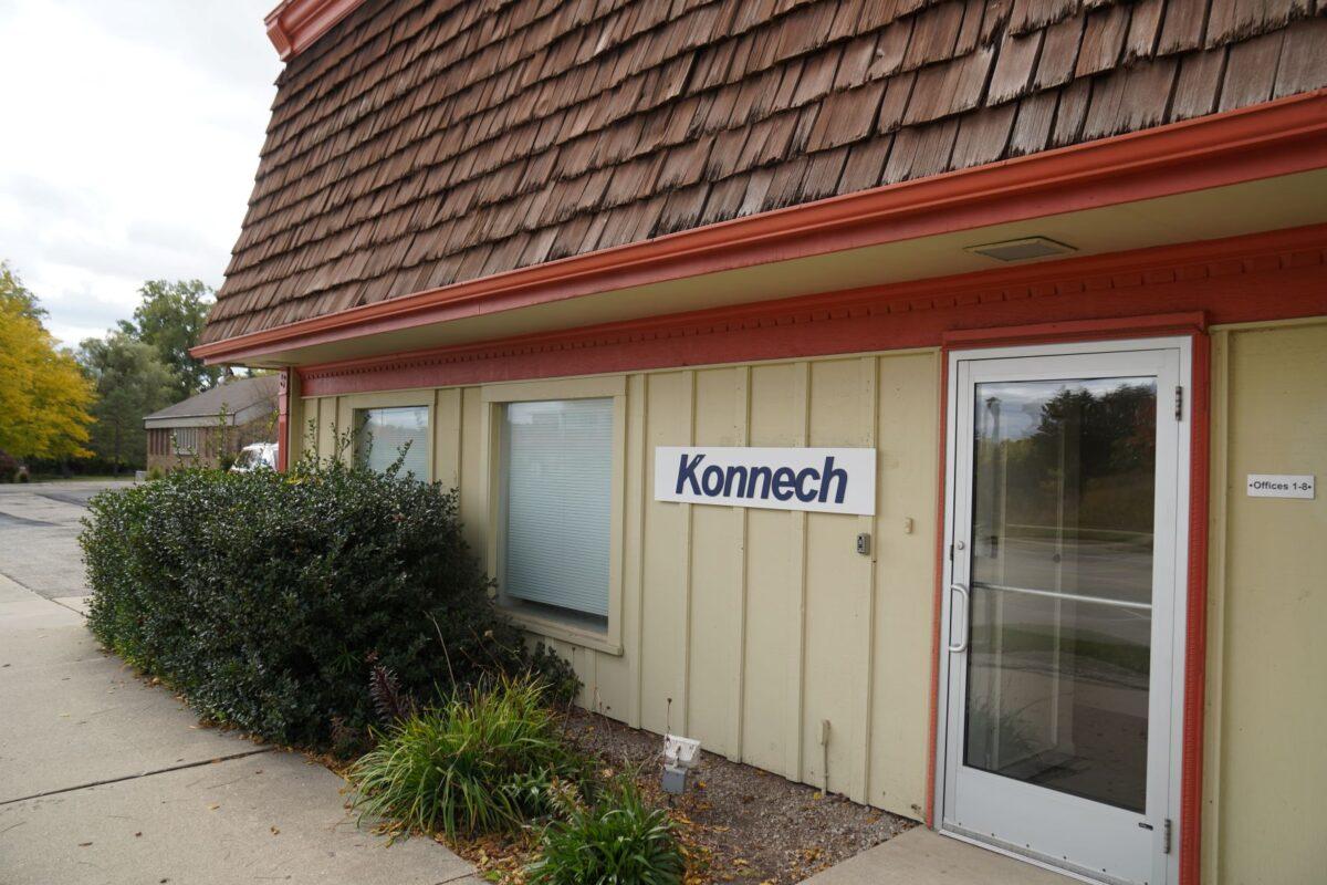 The office of Konnech Corporation in Okemos, Mich., near Lansing, on Oct. 8, 2022. (Steven Kovac/Epoch Times)