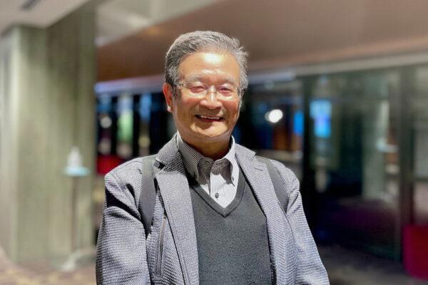 Mr. Kanogawa Yoshiaki, the president of a metal wire manufacturer, attends Shen Yun Performing Arts at the ROHM Theatre Kyoto in Kyoto, Japan, on Jan. 11, 2023. (Niu Bin/The Epoch Times)