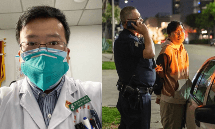 Man Arrested for Disrupting Vigil Commemorating Dr. Li Wenliang in Los Angeles