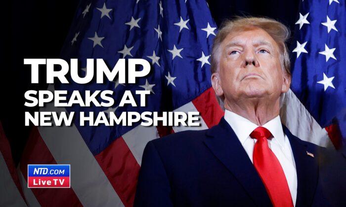 Trump Delivers Remarks in New Hampshire, the First State for GOP Primary