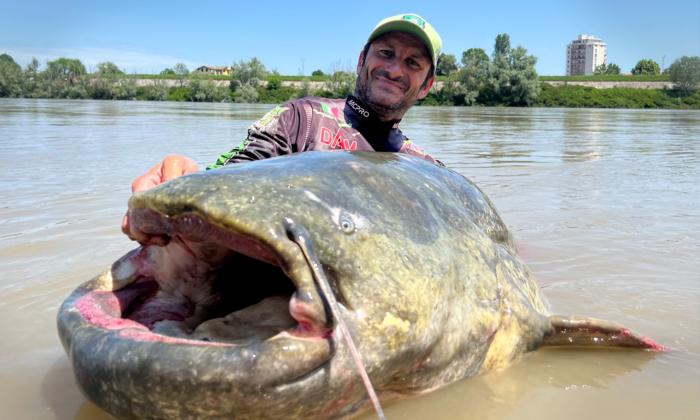 Italian Angler Feels ‘Tremendous’ Tug on Line, Reels In Record Catfish Over 9 Feet Long From River Po