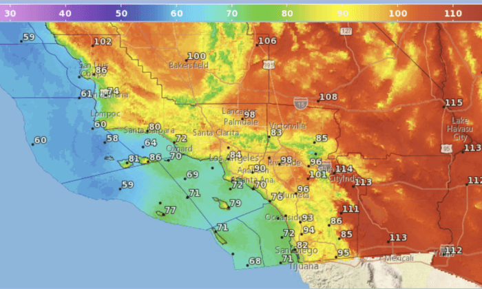 High Heat Arrives in Southern California; Triple Digits Likely Through the Weekend