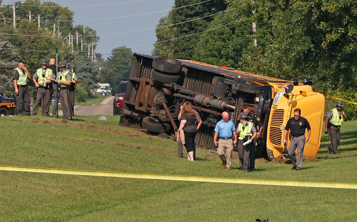 Ohio School Bus Overturns After Crash With Minivan, Leaving One Child Dead and 23 Injured