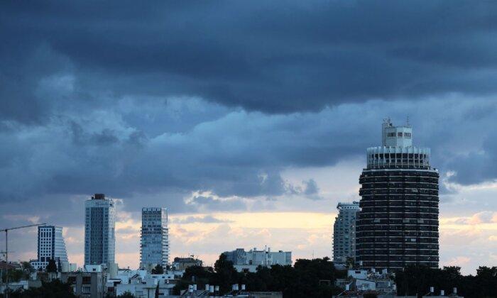 View of Tel Aviv Skyline as the Cross Border Counter-Terrorist War Continues (Oct. 20)