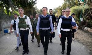 UK Foreign Secretary David Cameron Visits Israel After Ceasefire Deal Reached