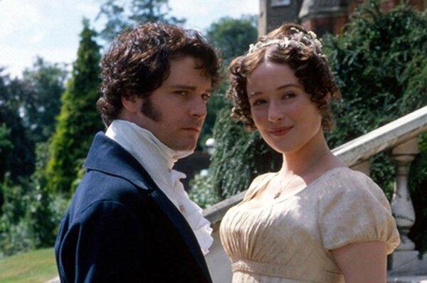 Mr. Darcy (Colin Firth) and Elizabeth Bennet (Jennifer Ehle), in "Pride and Prejudice." (BBC)