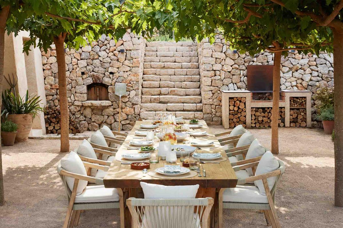 A shaded outdoor dining area. (SWNS)