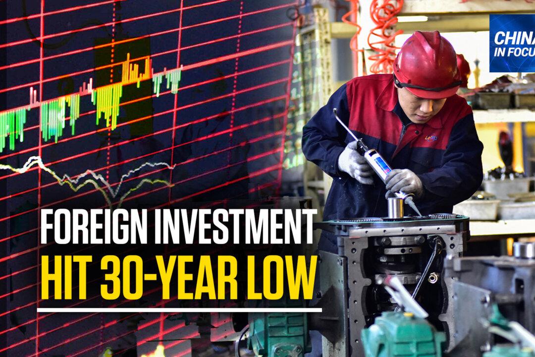 Foreign Direct Investment in China Drops to 30-Year Low