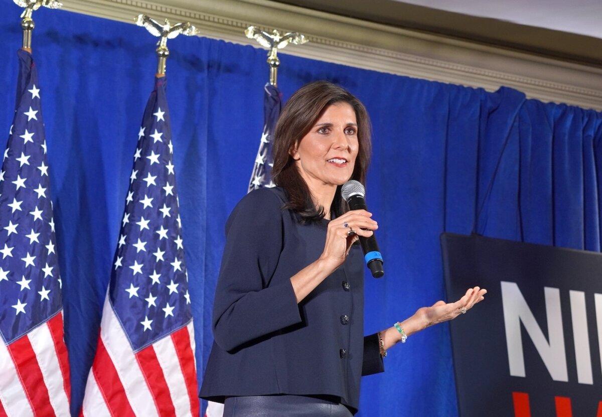 Republican Presidential candidate Nikki Haley at a campaign event in Washington on Mar. 1, 2024. (Terri Wu/The Epoch Times)