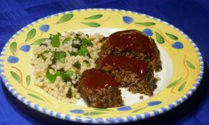 Mediterranean-Style Beef Meatloaf With Mint Couscous