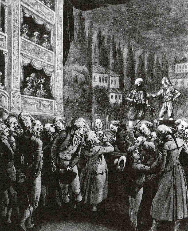 Mozart (at center) attended a performance of his own opera “The Abduction from the Seraglio” ("Die Entführung aus dem Serail" ) while visiting Berlin in 1789. (Public Domain)