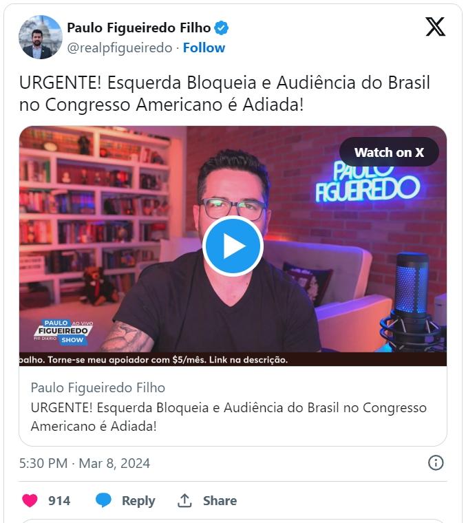 (<a href="https://twitter.com/realpfigueiredo/status/1766230052617039968">Paulo Figueiredo Filho/X</a>)