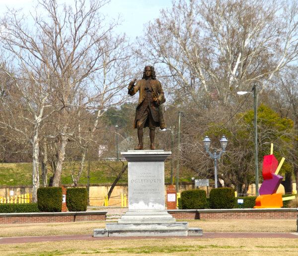 A statue in downtown Augusta honors Gen. James Edward Oglethorpe, who founded Georgia and named Augusta after Princess Augusta of Saxe-Gotha-Altenburg and wife of Frederick, Prince of Wales. (Mary Ann Anderson/TNS)