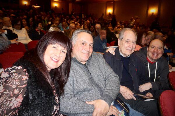 (L–R) Liz and Ron Scapicchio, and Vincent Buzzone attended Shen Yun Performing Arts at the State Theatre New Jersey in New Brunswick on March 31. (Sharon Lin/The Epoch Times)