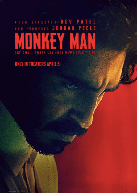 Promotional poster for "Monkey Man." (Universal Pictures)