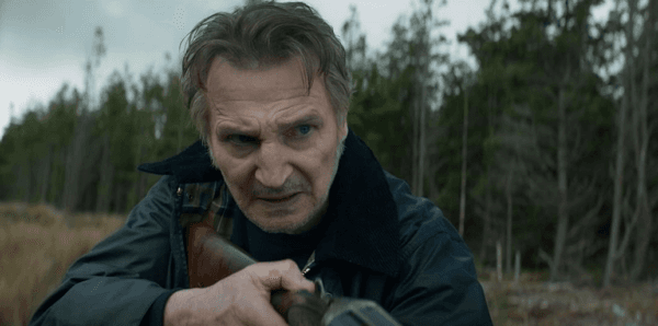Finbar Murphy (Liam Neeson) preparing to dispatch a victim, in "In the Land of Saints and Sinners." (Prodigal Films Limited)