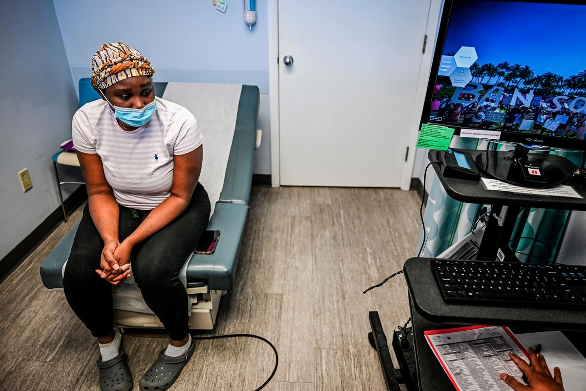 A woman waits for an abortion consultation at a Planned Parenthood abortion clinic in Jacksonville, Fla., on July 20, 2022. (Chandan Khanna/AFP via Getty Images)