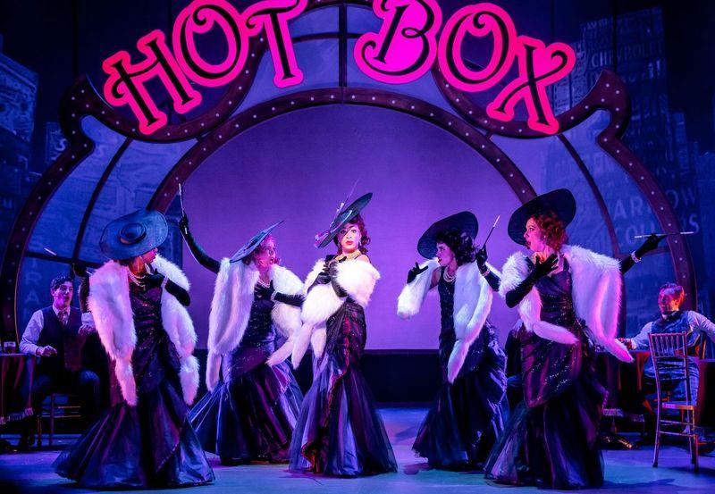 Alanna Lovely and the Hot Box dancers in "Guys and Dolls." (Brett Beiner)