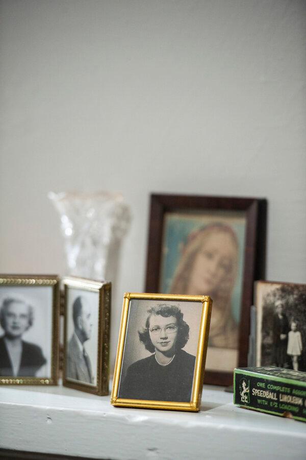 Family photos, including one of Flannery O’Connor, center, are among the artifacts at Andalusia Farm. The farm, where O’Connor wrote most of her books and short stories, is set on more than 500 bucolic acres near Milledgeville, Georgia. (Explore Georgia/TNS)