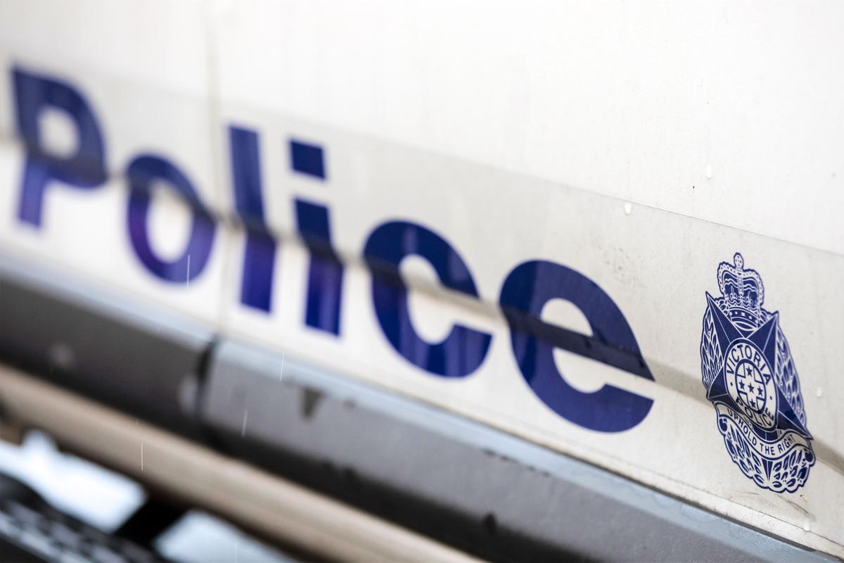 Signage on a police vehicle in Melbourne, Australia on Sept. 16, 2022. (AAP Image/Diego Fedele)
