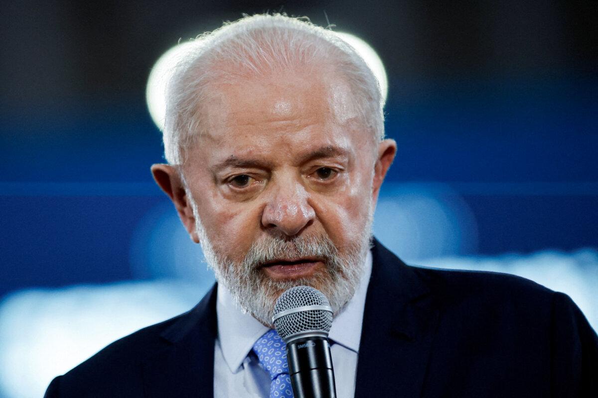 Brazilian President Luiz Inacio Lula da Silva speaks during the opening of the National Construction Industry meeting in Brasilia, Brazil, on Nov. 26, 2024. (Adriano Machado/Reuters)
