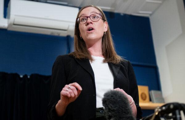 Former cabinet minister and Liberal leadership candidate Karina Gould makes an announcement in Ottawa on Jan. 30, 2025. (The Canadian Press/Spencer Colby)