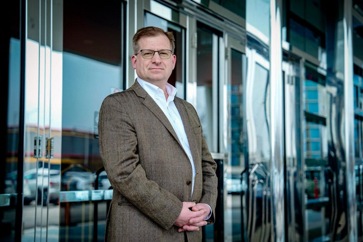 Levi Browde, executive director of the Falun Dafa Information Center, in Chicago on March 15, 2024. (Samira Bouaou/The Epoch Times)