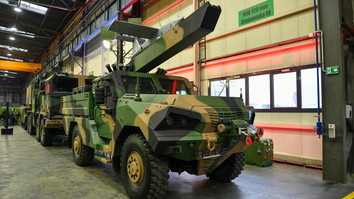 A drone-carrying vehicle—manufactured in Poland for the Polish Army—is pictured in Stalowa Wola, Poland, on Dec. 23, 2024. (Wojciech Król/Polish Ministry of Defence)