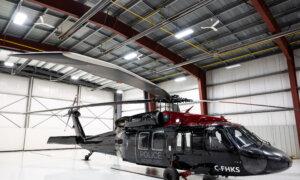 RCMP Black Hawk Helicopter Patrolling BC-US Border as Part of Security Plan