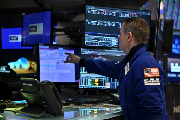 A trader works on the floor of the New York Stock Exchange on Feb. 3, 2025. (Angela Weiss/AFP via Getty Images)