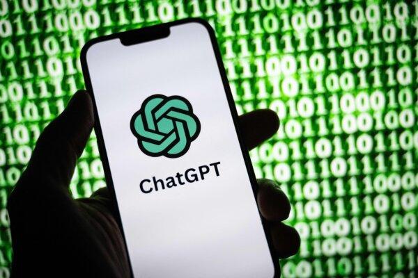 The logo of the ChatGPT app on a smartphone in Mulhouse, eastern France, on Oct. 30, 2023. (Sebastien Bozon/AFP via Getty Images)