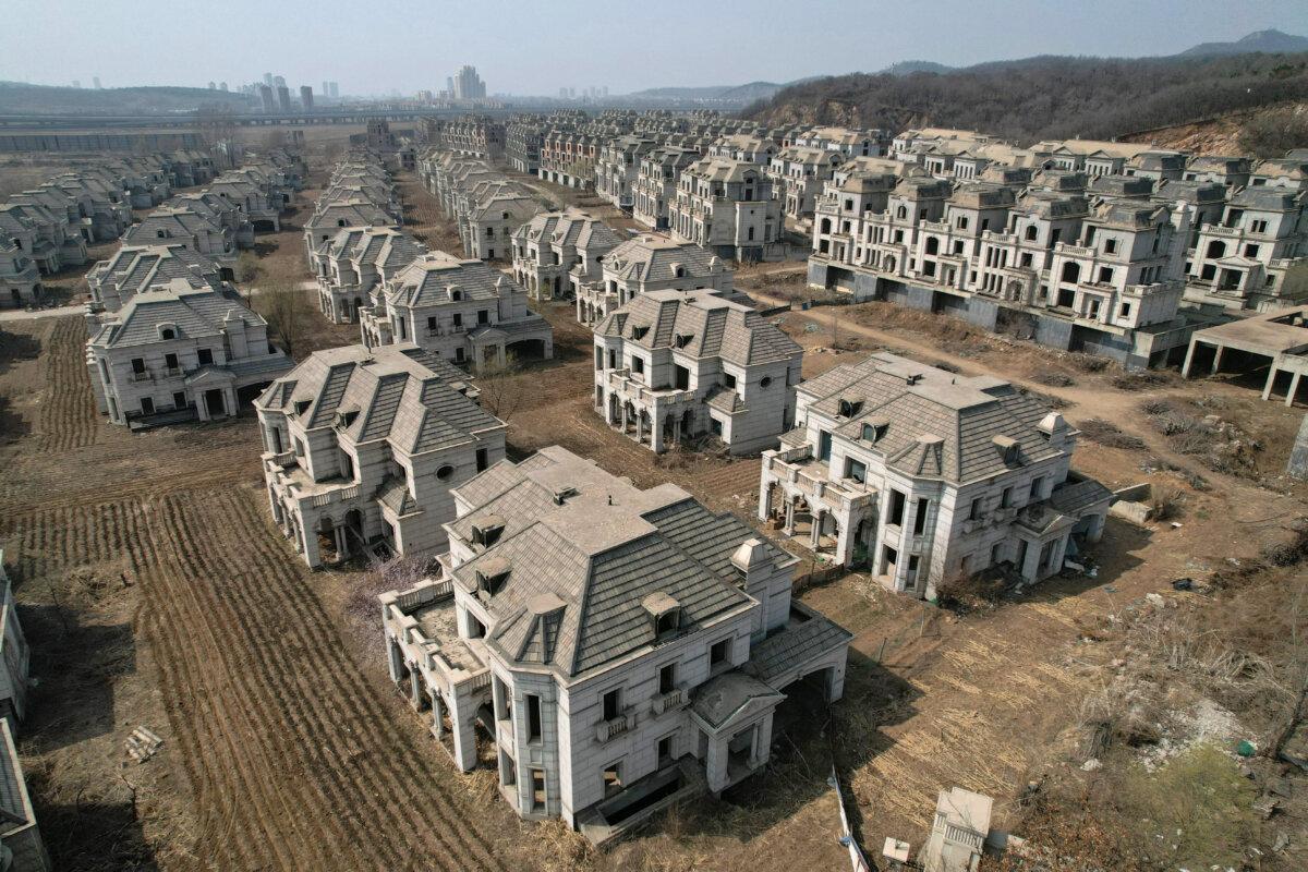 Deserted villas in a suburb of Shenyang, in China's northeastern Liaoning Province, on March 31, 2023 (Jade Gao/AFP via Getty Images)
