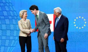 Trudeau in Brussels to Talk Security as US Tariff Threats Continue